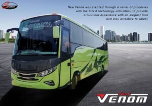 Gambar body bus medium New Venom dari karoseri Tentrem
