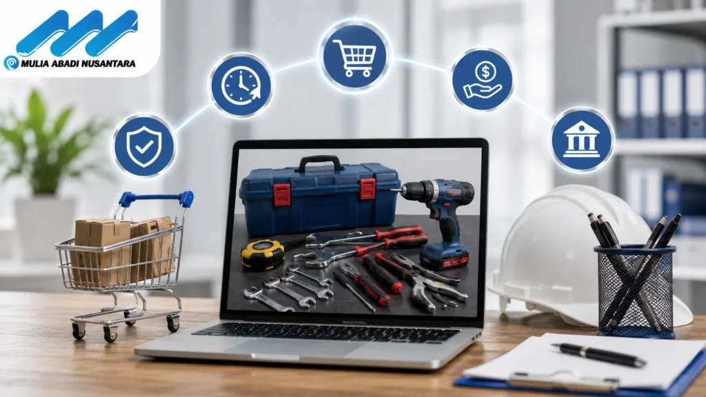 Pengadaan peralatan perkakas melalui INAPROC dengan proses digital yang efisien, aman, dan transparan bersama MULIA ABADI NUSANTARA.