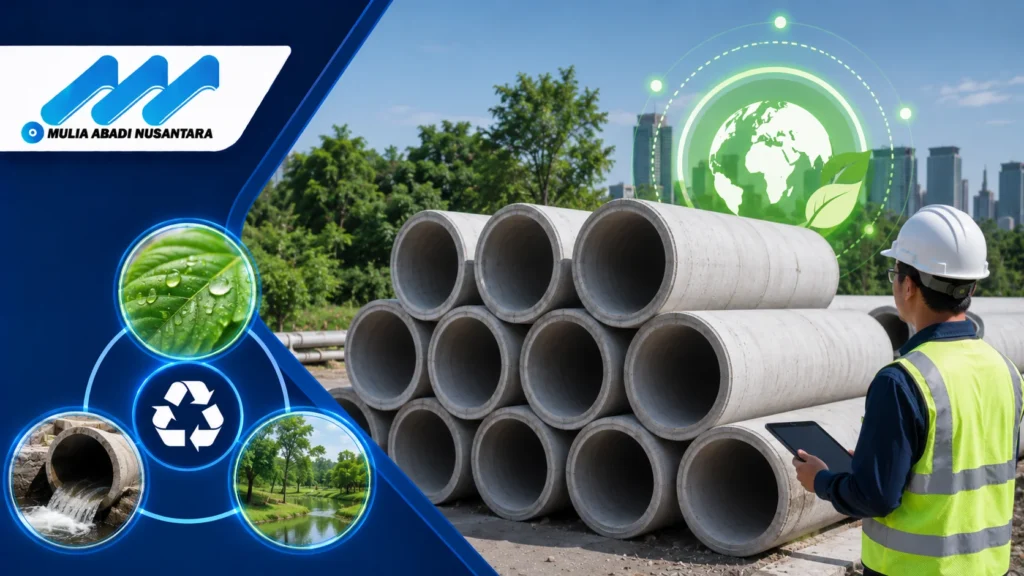 Pipa asbestos cement untuk mendukung pembangunan infrastruktur berkelanjutan dengan sistem distribusi air dan utilitas yang andal.