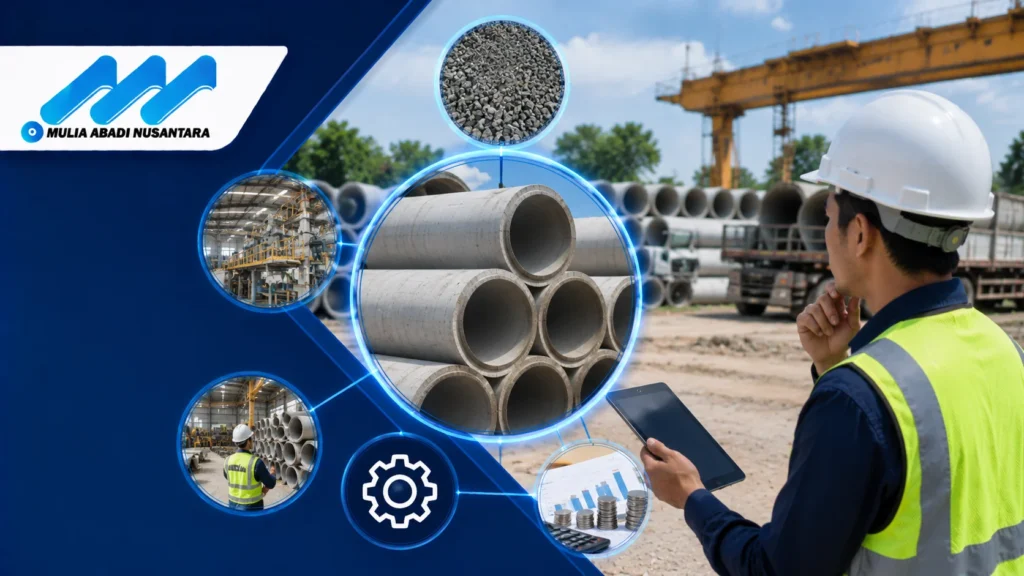 Analisis faktor yang memengaruhi harga pipa asbestos cement meliputi bahan baku, proses produksi, kapasitas, dan kebutuhan proyek infrastruktur.