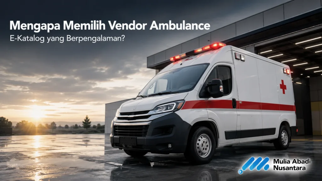 Mobil ambulance modern untuk vendor pengadaan e-Katalog berpengalaman.