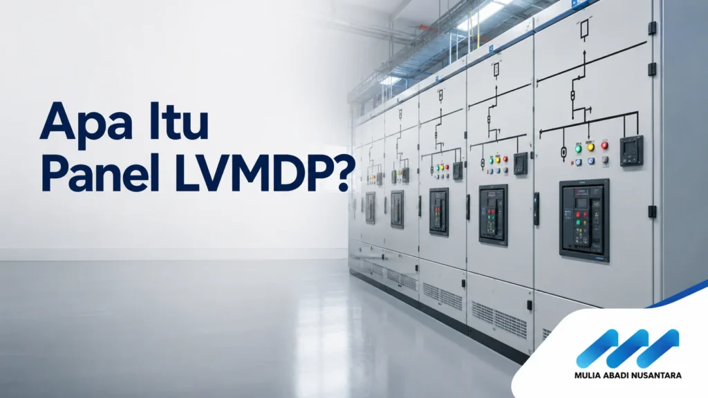 Ilustrasi panel LVMDP sebagai panel distribusi listrik utama pada sistem kelistrikan gedung dan industri.