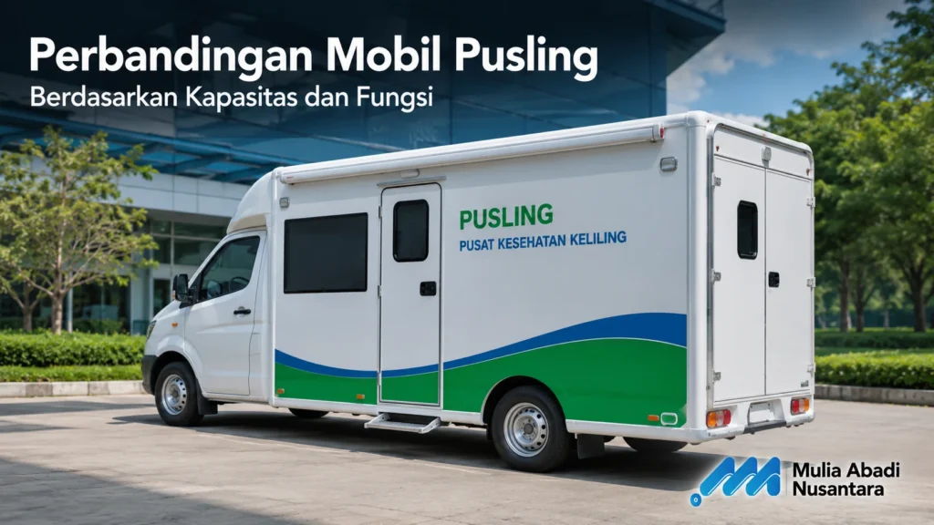 Mobil Pusling berdasarkan kapasitas dan fungsi untuk layanan kesehatan keliling.