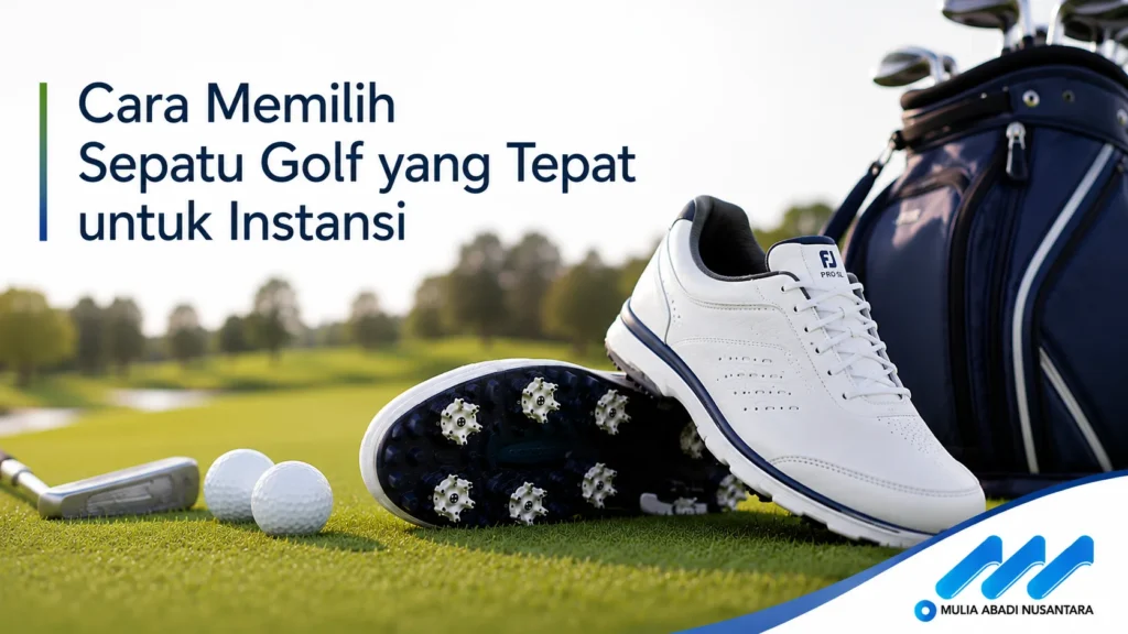 Sepatu golf profesional untuk kebutuhan instansi dengan kualitas terbaik.