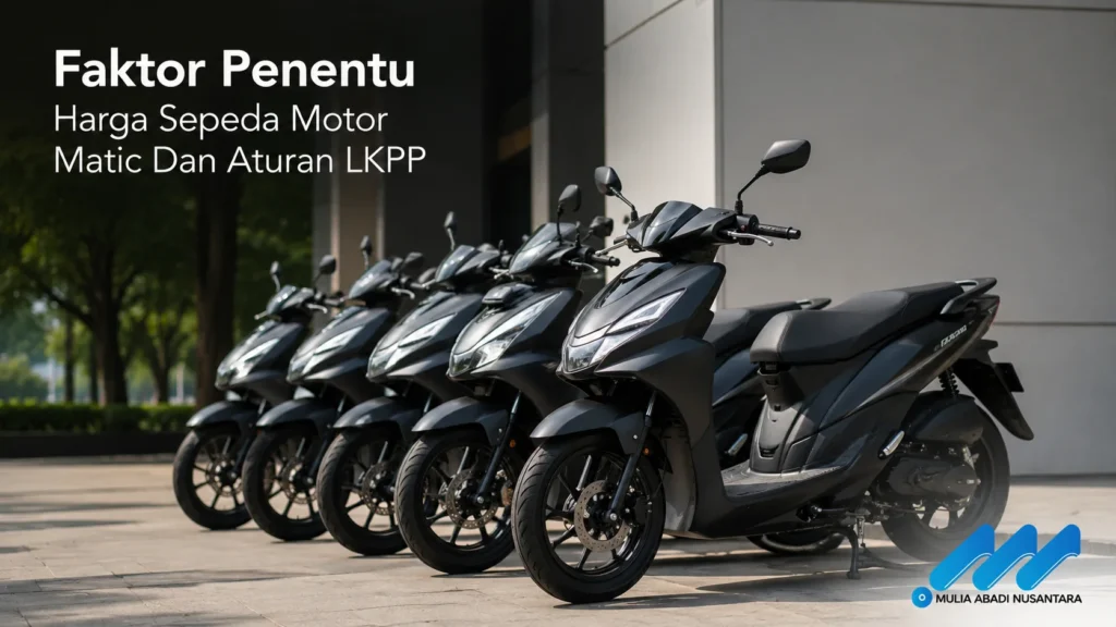 Deretan sepeda motor matic sebagai kendaraan operasional sesuai aturan LKPP untuk pengadaan pemerintah.