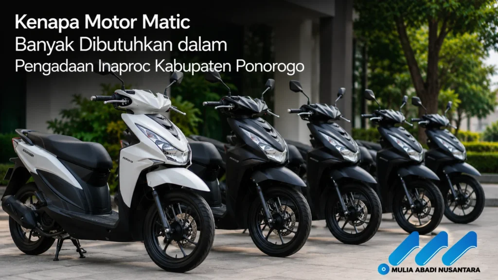 Deretan motor matic untuk mendukung kebutuhan pengadaan INAPROC Kabupaten Ponorogo.
