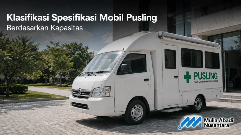 Mobil Pusling berdasarkan klasifikasi spesifikasi kapasitas untuk layanan kesehatan keliling.