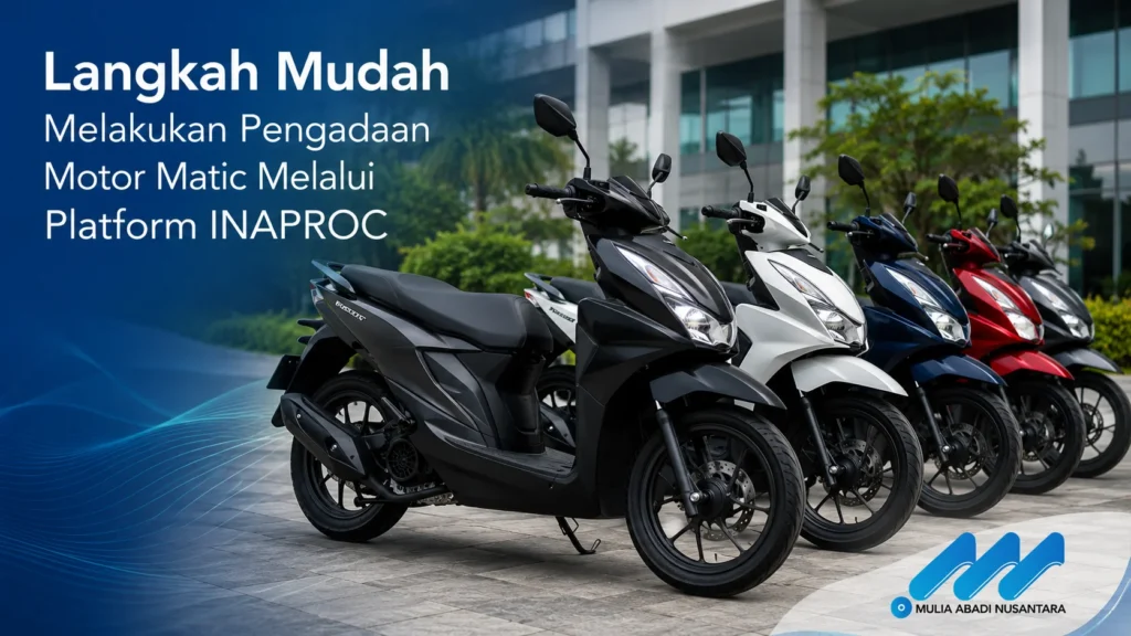 Deretan motor matic untuk proses pengadaan melalui platform INAPROC bagi instansi pemerintah.