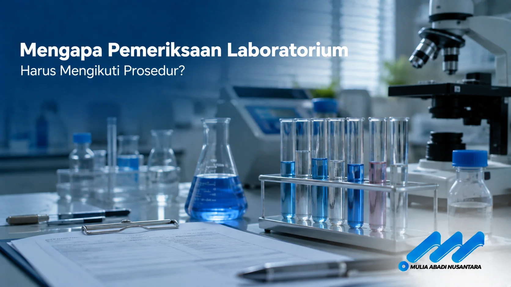 Peralatan laboratorium yang digunakan sesuai prosedur pemeriksaan untuk menghasilkan analisis sampel yang akurat dan konsisten.
