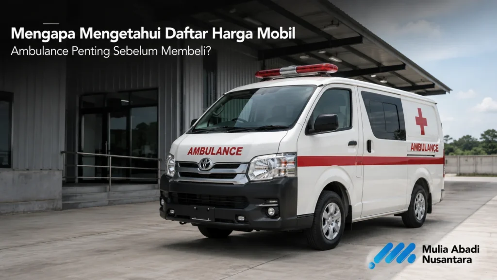 Mobil ambulance modern untuk kebutuhan pengadaan instansi.