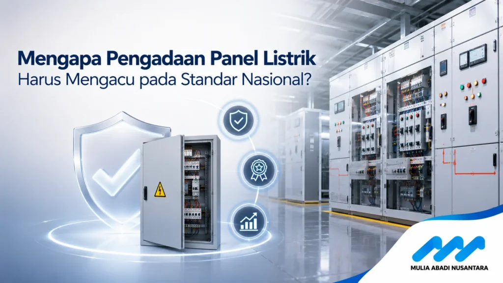 Pengadaan panel listrik sesuai standar instalasi listrik nasional untuk proyek gedung dan industri.