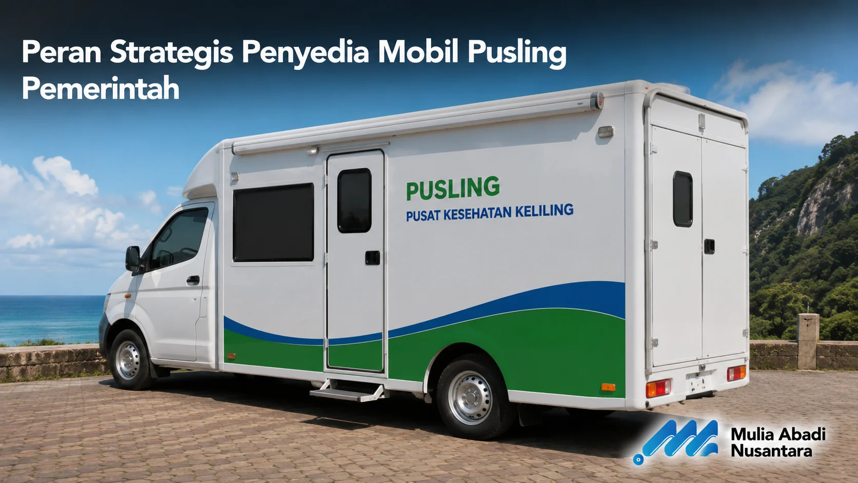 Mobil klinik keliling di tepi pantai