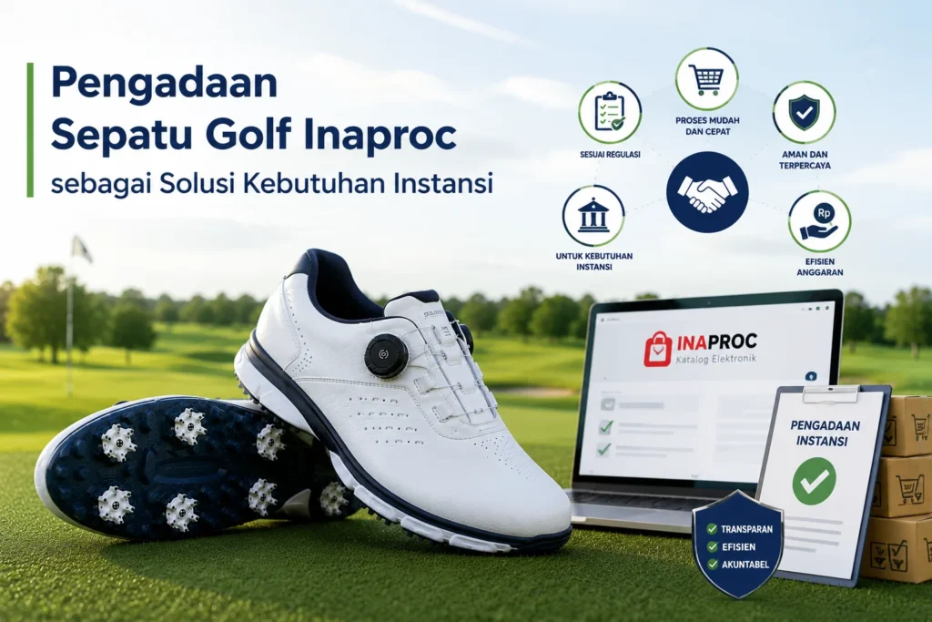 Pengadaan sepatu golf melalui INAPROC sebagai solusi kebutuhan instansi pemerintah.