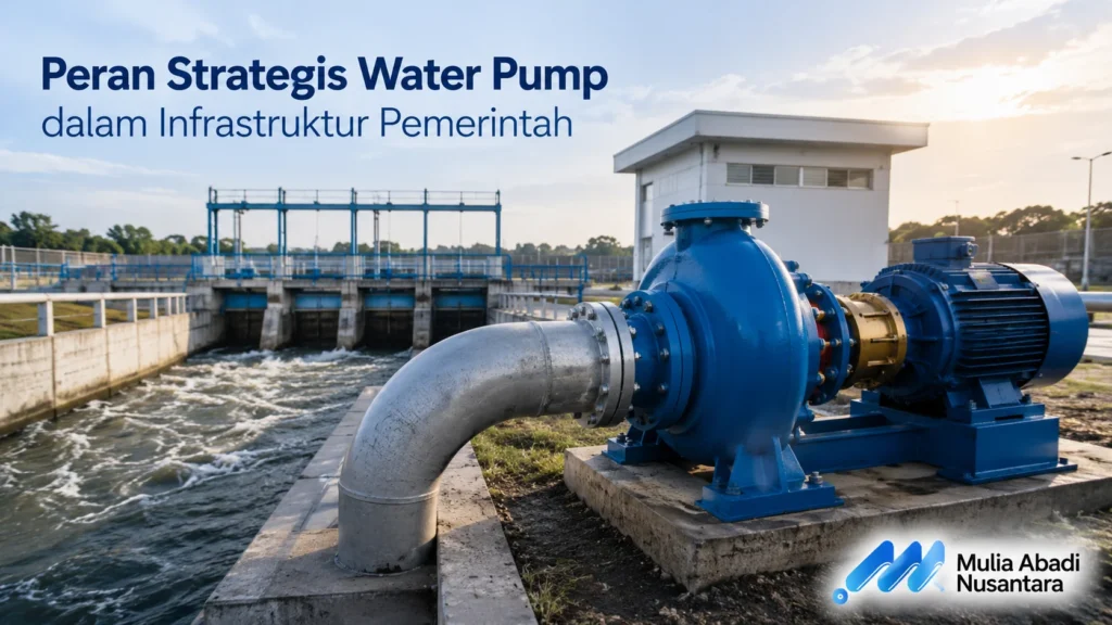Water pump industri untuk infrastruktur pemerintah di fasilitas pengelolaan air.