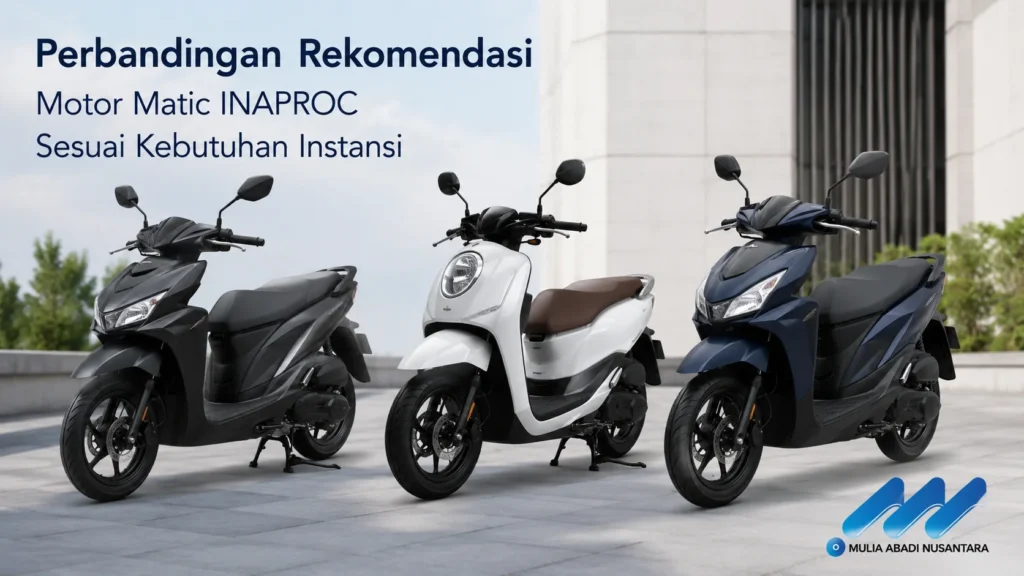 Perbandingan motor matic untuk kebutuhan operasional instansi melalui pengadaan INAPROC.