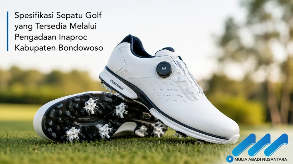 Sepatu golf profesional untuk pengadaan Inaproc Kabupaten Bondowoso.