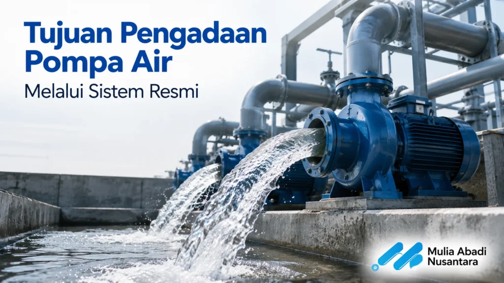 Pompa air industri untuk pengadaan melalui sistem resmi