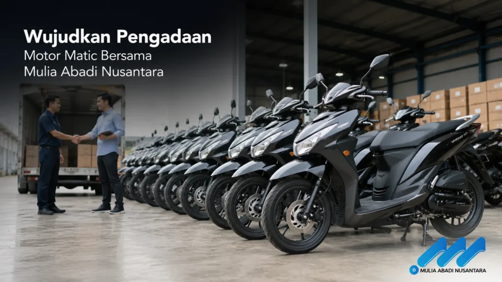 Deretan motor matic siap pengadaan bersama Mulia Abadi Nusantara untuk kebutuhan instansi pemerintah.