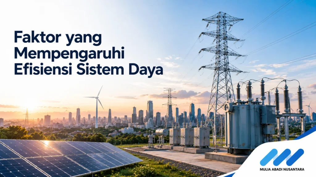 Faktor efisiensi sistem daya menggunakan panel distribusi listrik modern