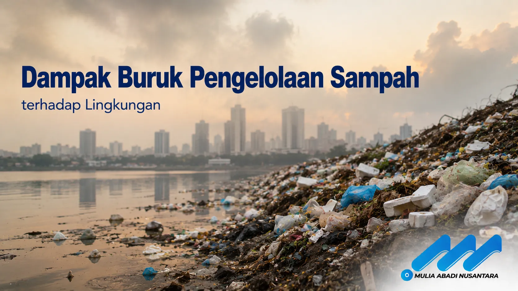 Dampak sampah terhadap pencemaran lingkungan dan perairan.
