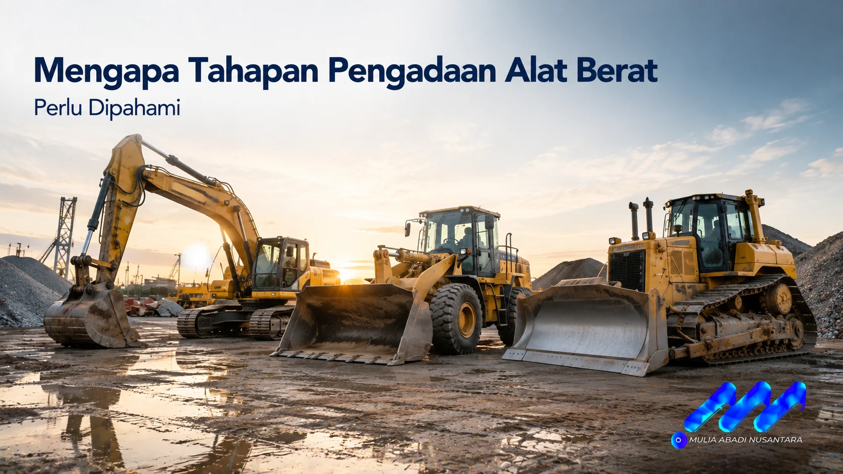 Alat berat untuk mendukung proses pengadaan dan kebutuhan proyek konstruksi.