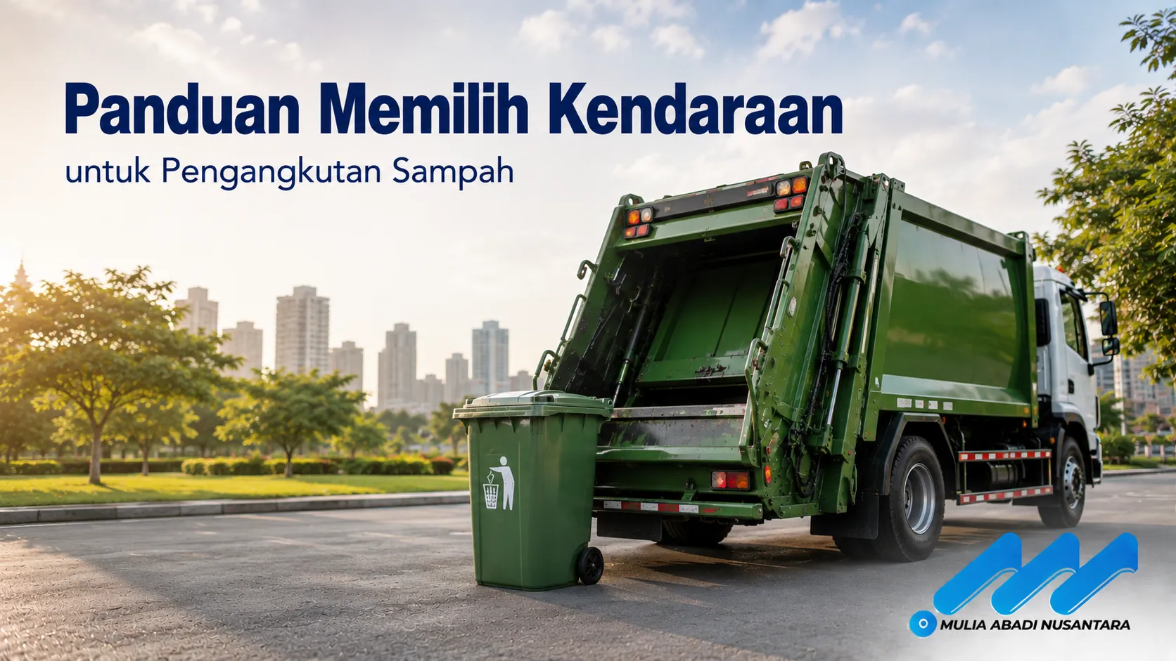 Kendaraan pengangkut sampah untuk mendukung proses pengelolaan sampah.