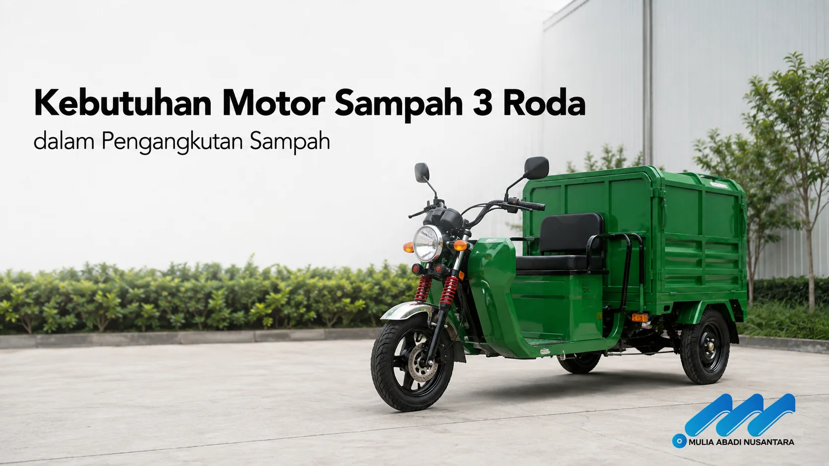 Motor sampah 3 roda untuk pengangkutan sampah