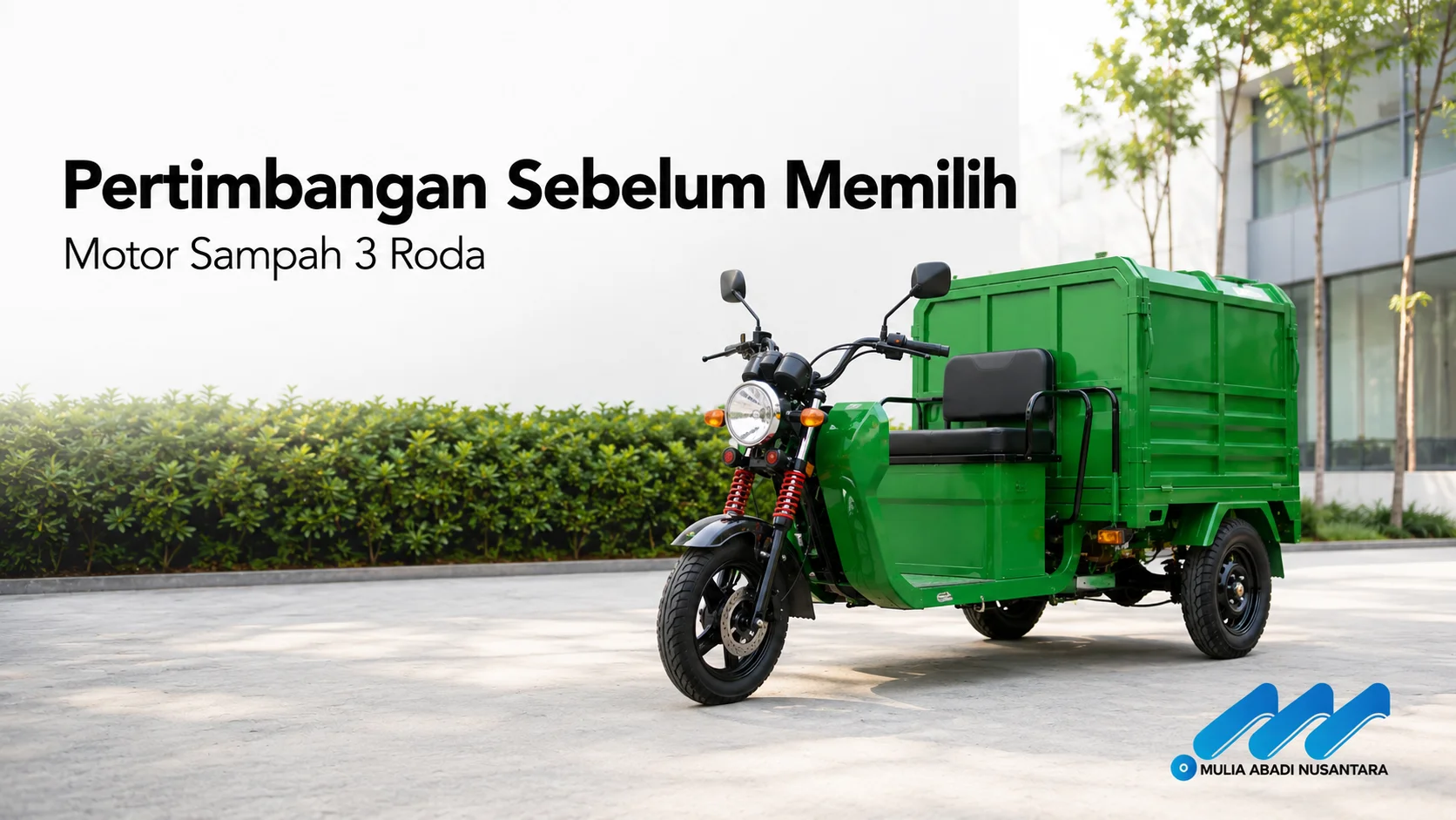 Motor sampah 3 roda untuk pengangkutan sampah