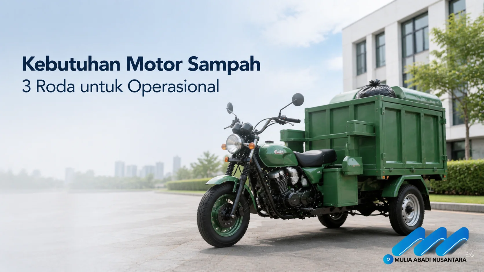 Motor sampah 3 roda dengan spesifikasi tepat untuk mendukung operasional pengelolaan sampah.