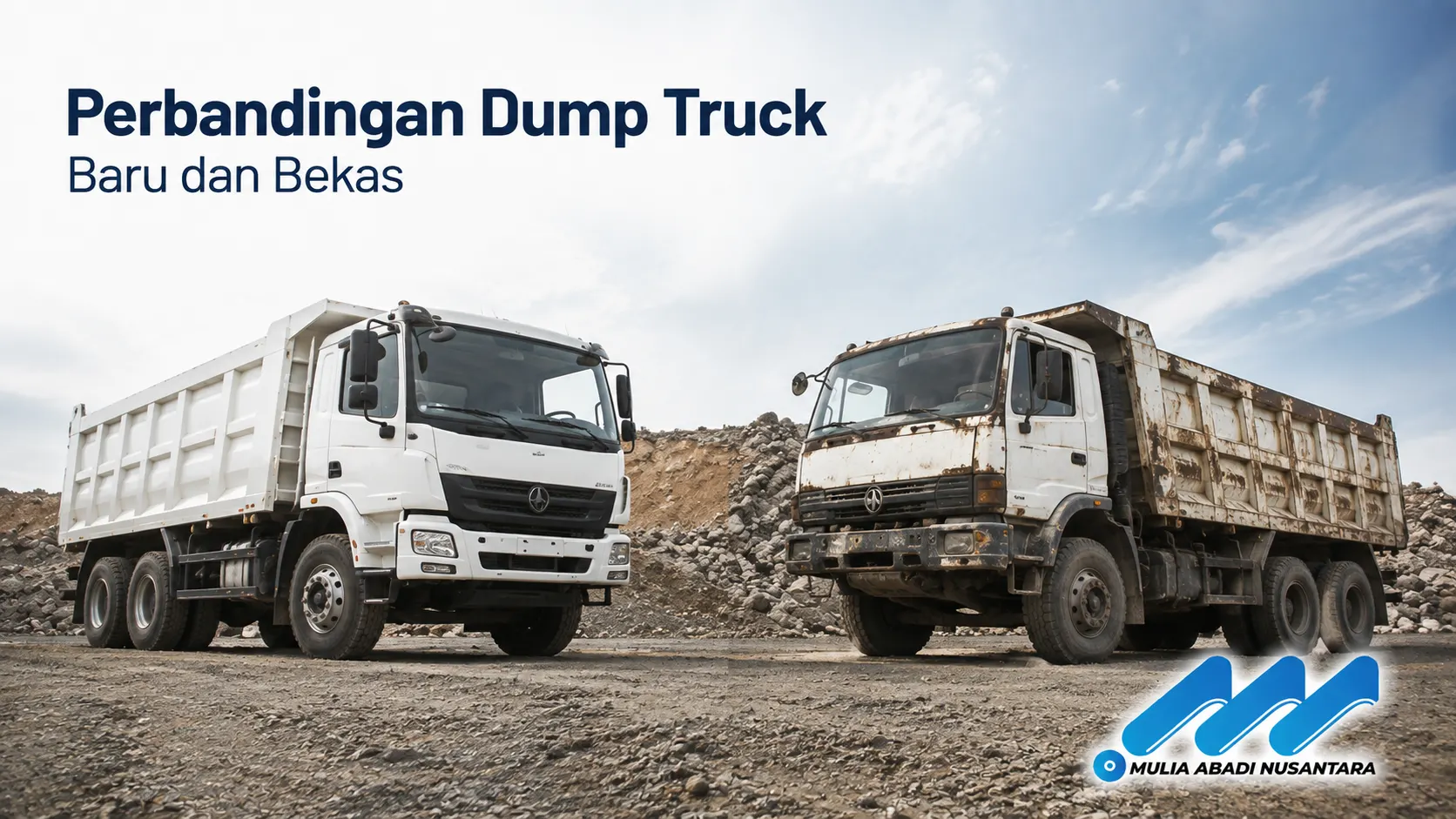 Perbandingan dump truck baru dan bekas untuk proyek