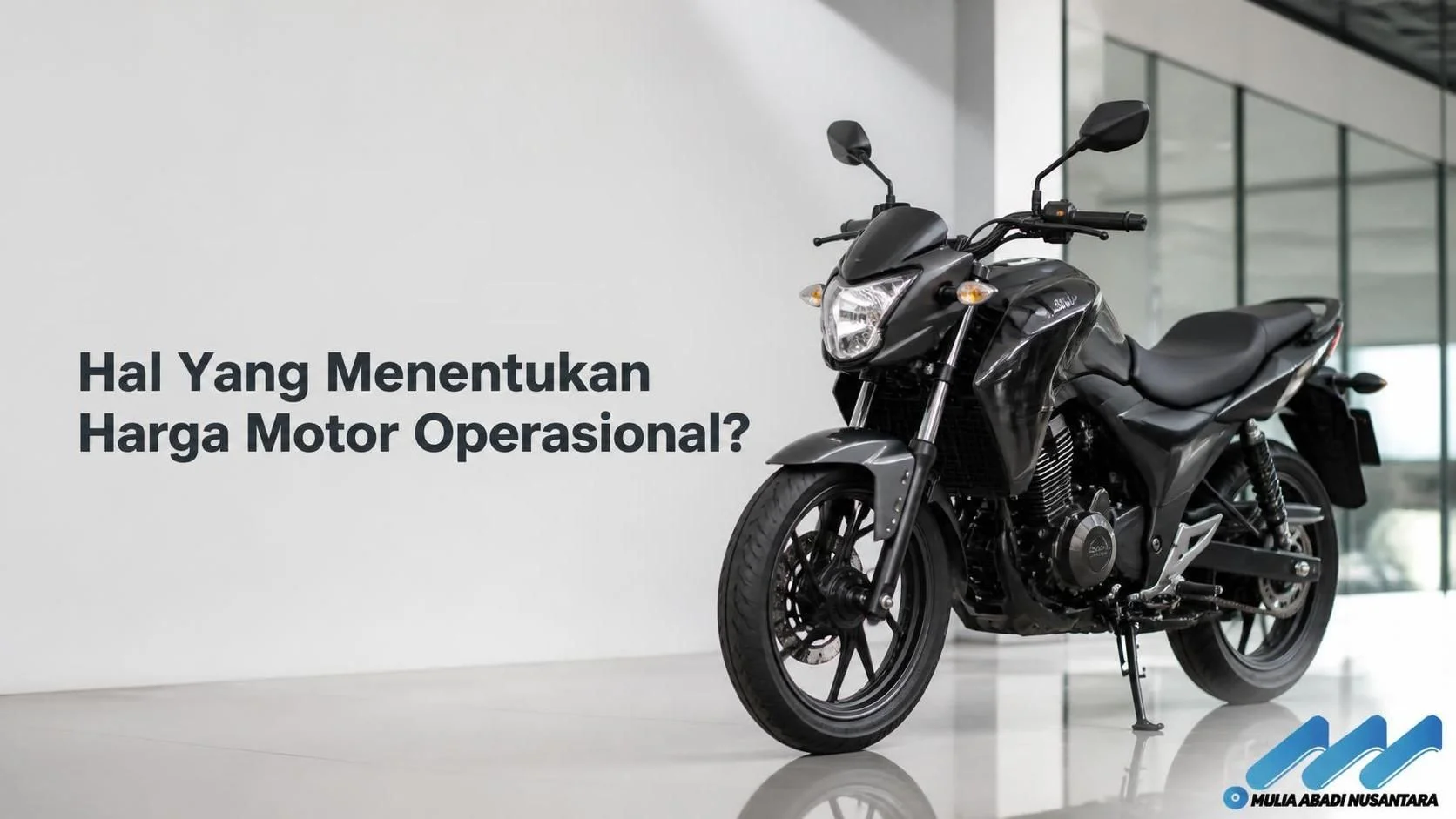 Banner tentang harga motor dinas E-Katalog LKPP dan faktor yang memengaruhi biaya sepeda motor operasional.