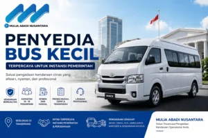Ilustrasi Penyedia bus kecil terpercaya dari Mulia Abadi Nusantara untuk kebutuhan kendaraan instansi pemerintah