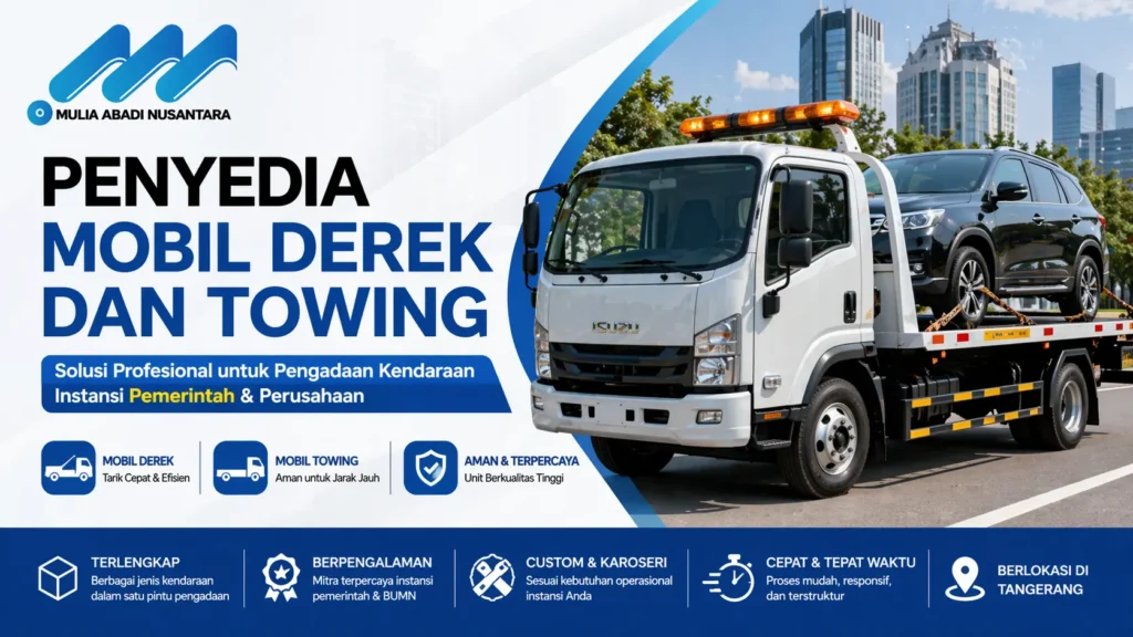Ilustrasi Penyedia mobil derek dan towing untuk pengadaan kendaraan pemerintah bersama Mulia Abadi Nusantara
