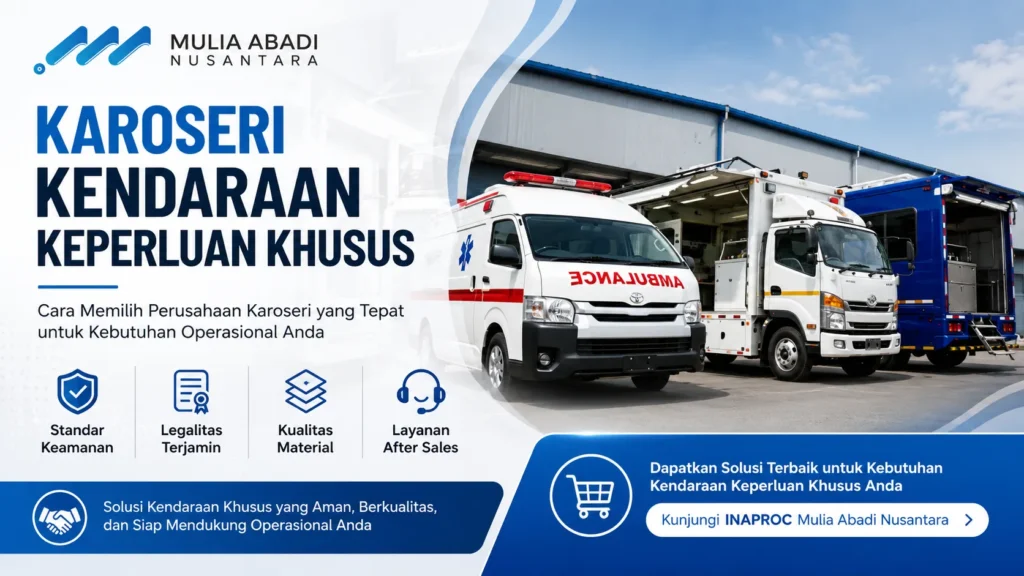 Gambar ilustrasi Karoseri kendaraan keperluan khusus dari Mulia Abadi Nusantara untuk kebutuhan operasional perusahaan dan instansi resmi