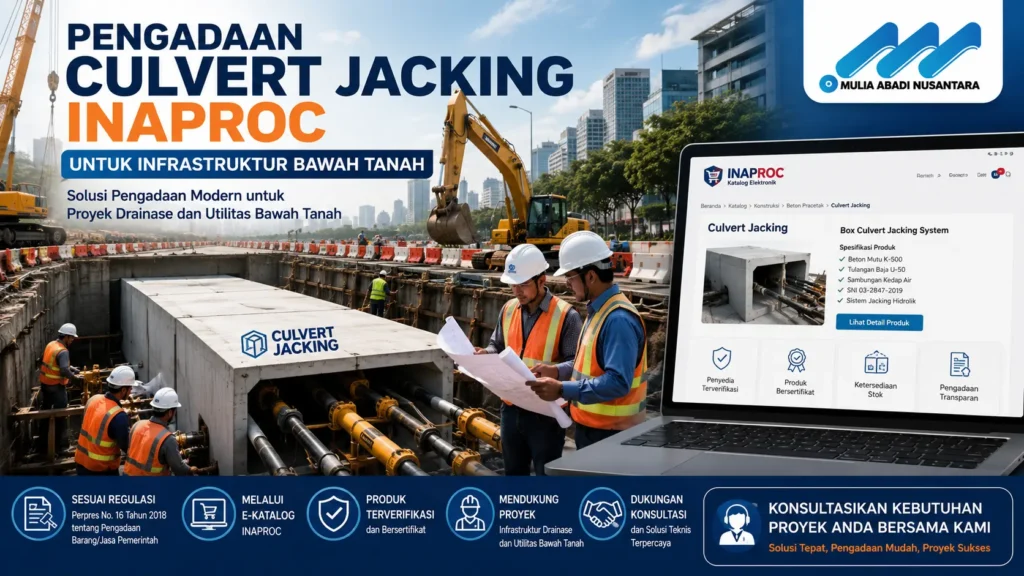 Pengadaan Culvert Jacking Inaproc untuk mendukung proyek infrastruktur bawah tanah dan sistem drainase modern