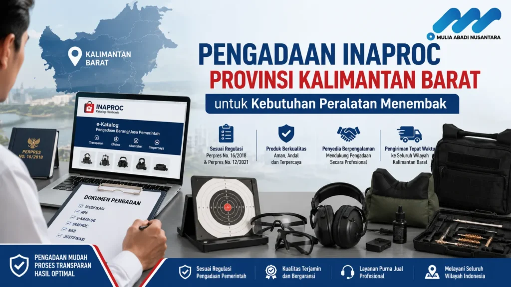 Pengadaan Inaproc Provinsi Kalimantan Barat untuk kebutuhan peralatan menembak melalui e-Katalog INAPROC sesuai regulasi pengadaan pemerintah.