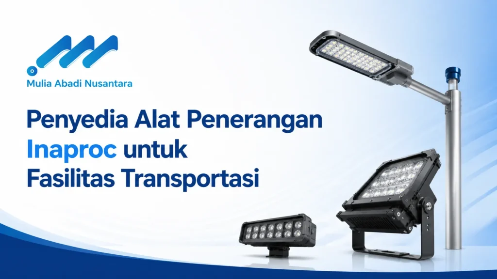 Penyedia alat penerangan Inaproc untuk fasilitas transportasi dengan lampu jalan LED dan lampu sorot dari Mulia Abadi Nusantara