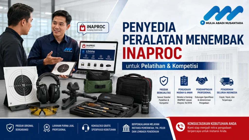 Penyedia Peralatan Menembak Inaproc untuk kebutuhan pelatihan dan kompetisi bagi instansi pemerintah melalui e-Katalog INAPROC.