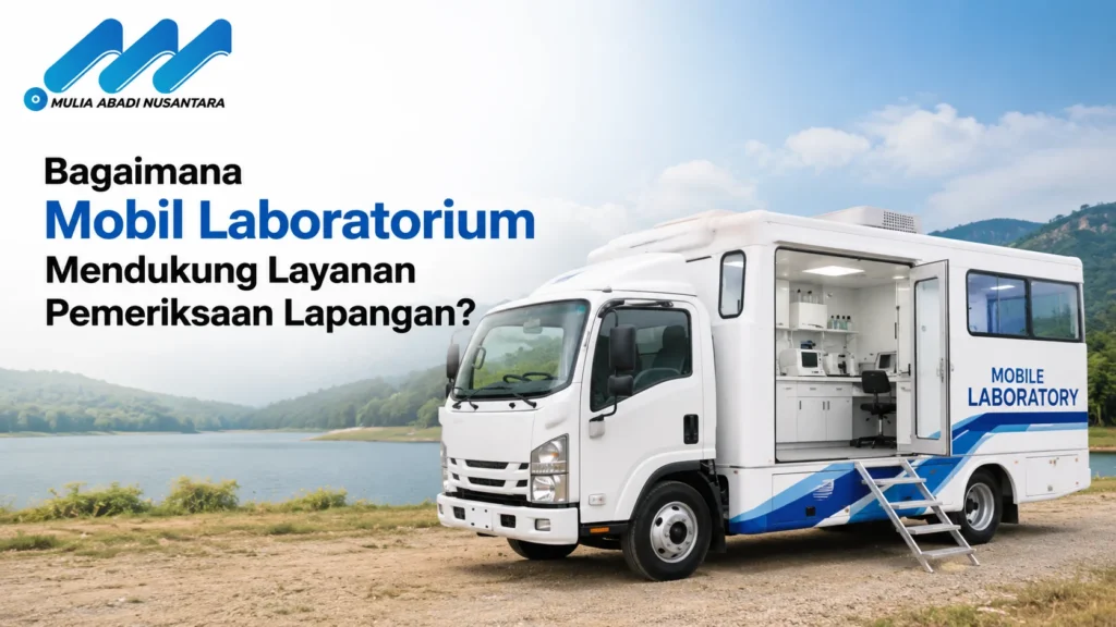 Mobil Laboratorium untuk mendukung layanan pemeriksaan lapangan dengan fasilitas laboratorium lengkap.