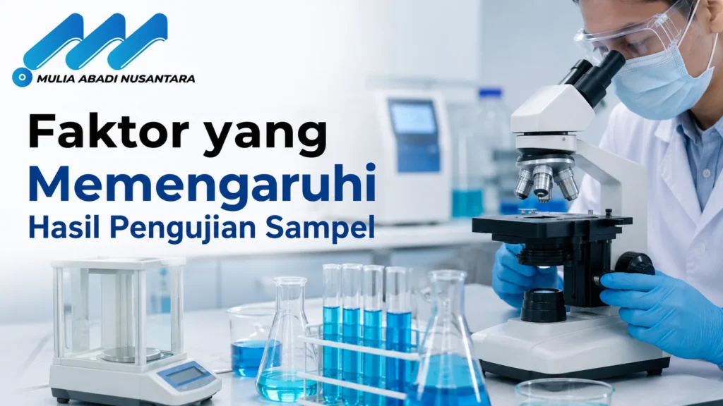 Proses Pengujian Sampel laboratorium dengan peralatan analisis untuk mendapatkan hasil yang akurat.