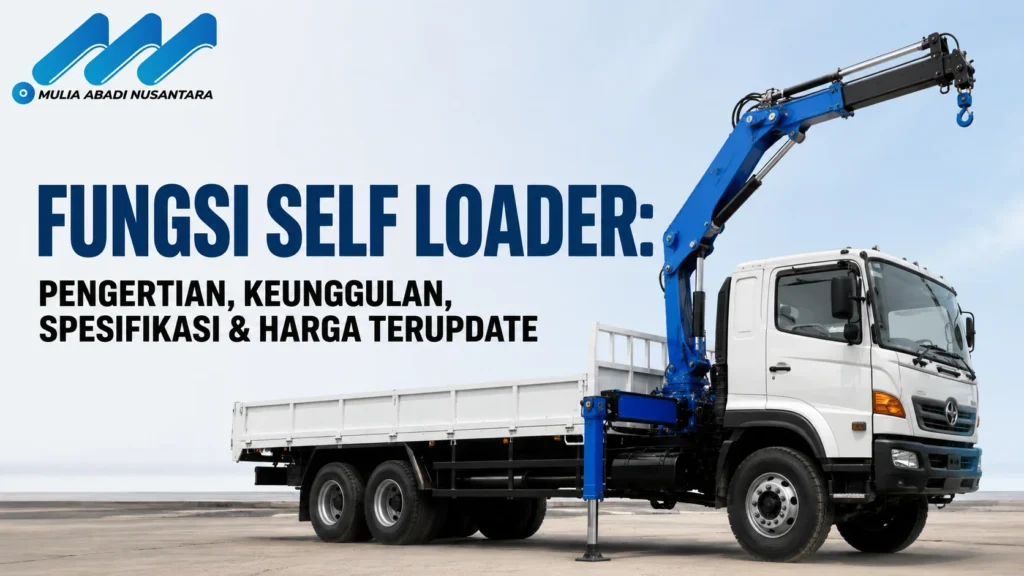 Fungsi Self Loader untuk mengangkat, memindahkan, dan mengangkut barang berat lengkap dengan pengertian, keunggulan, spesifikasi, dan harga.