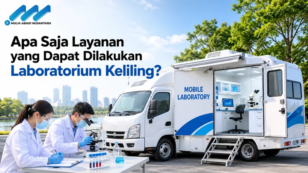 Laboratorium Keliling untuk layanan pemeriksaan kesehatan, pengujian sampel, dan analisis di lapangan.
