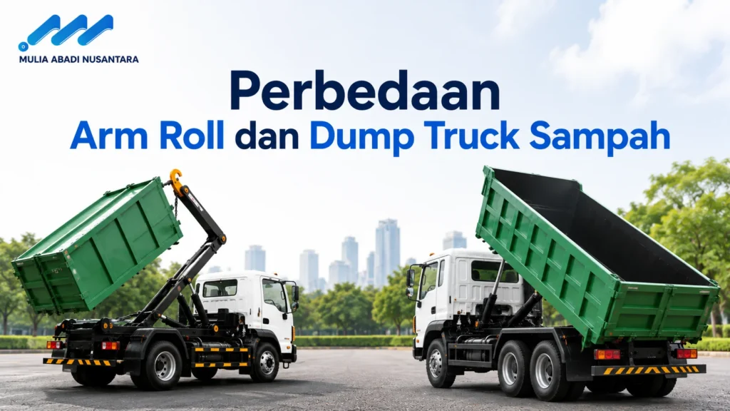 Perbedaan Arm Roll dan dump truck sampah dari Penyedia E-Katalog LKPP