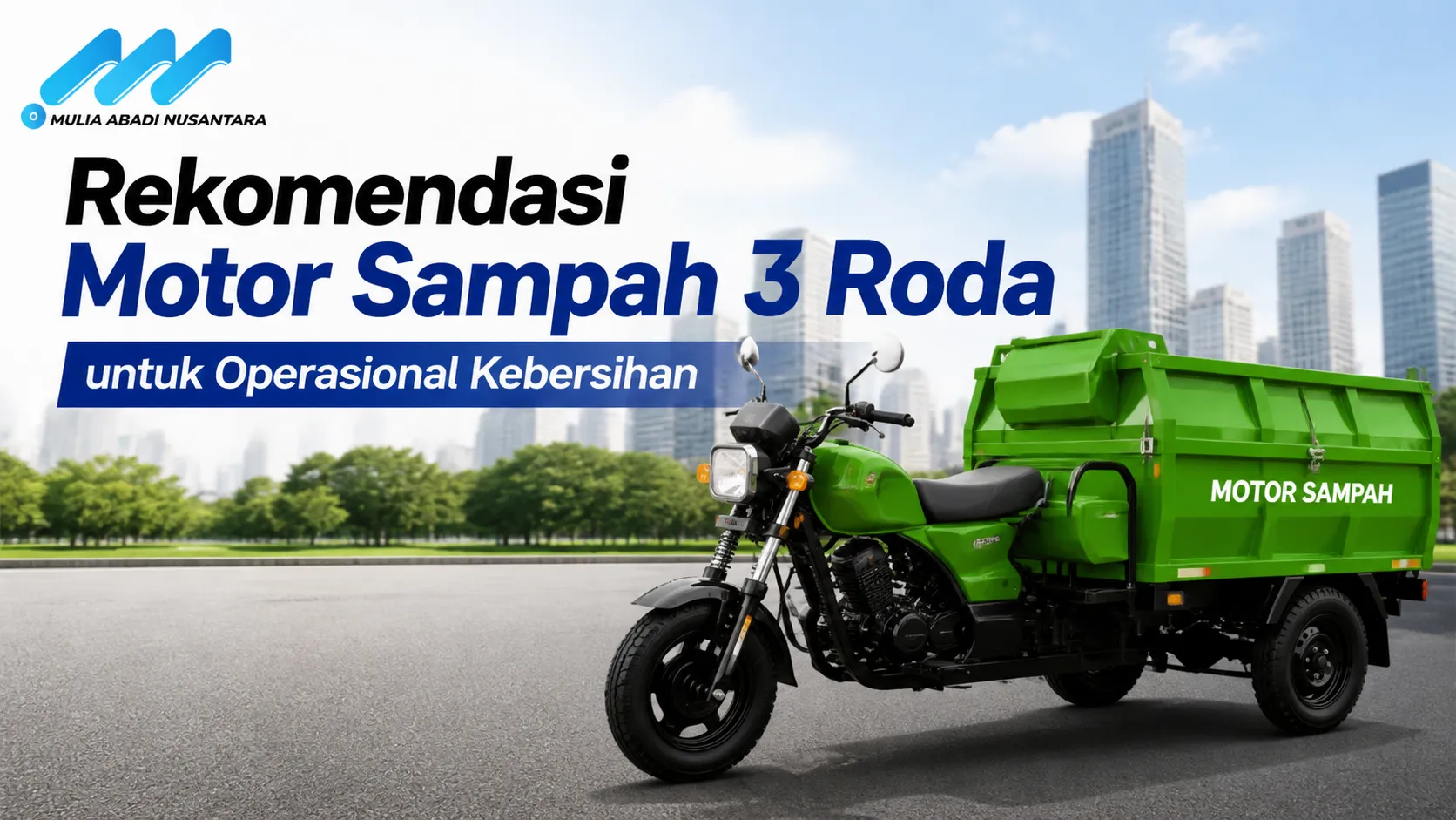 Vendor INAPROC motor sampah 3 roda untuk operasional kebersihan